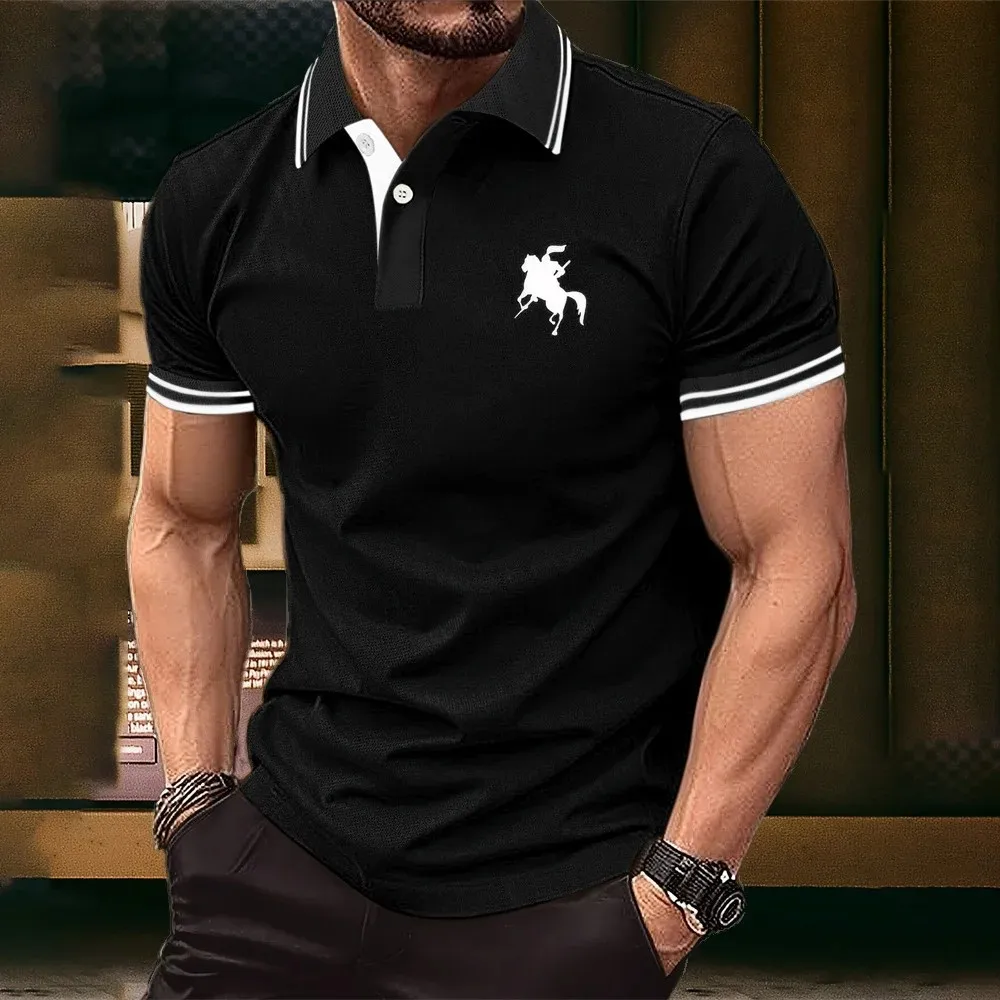 2026 Summer Men's Polo Shirt - 3D Printed Design Breathable Lightweight Stylish and Fashionable Outdoor Men's Clothing