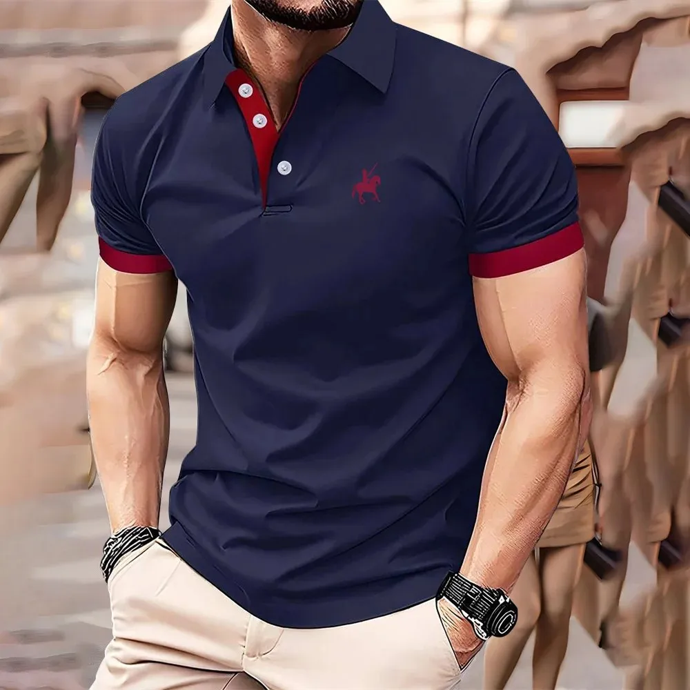 2026 Summer Men's Polo Shirt - 3D Printed Design Breathable Lightweight Stylish and Fashionable Outdoor Men's Clothing