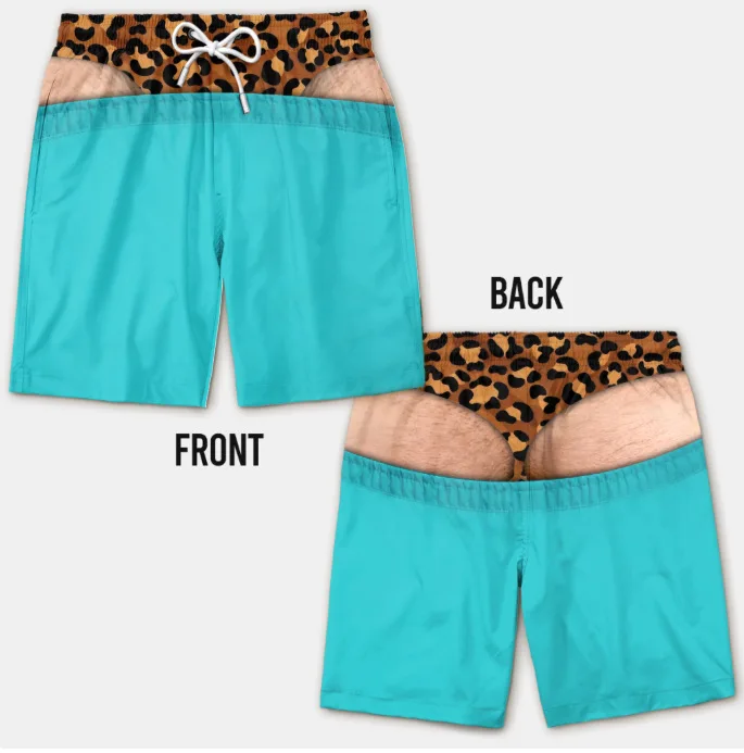 Funny Loose Beach Pants Vacation Casual 2026 Summer New Men 3d Print Vacation Beach Shorts Travel Gift for Men Surf Board Shorts