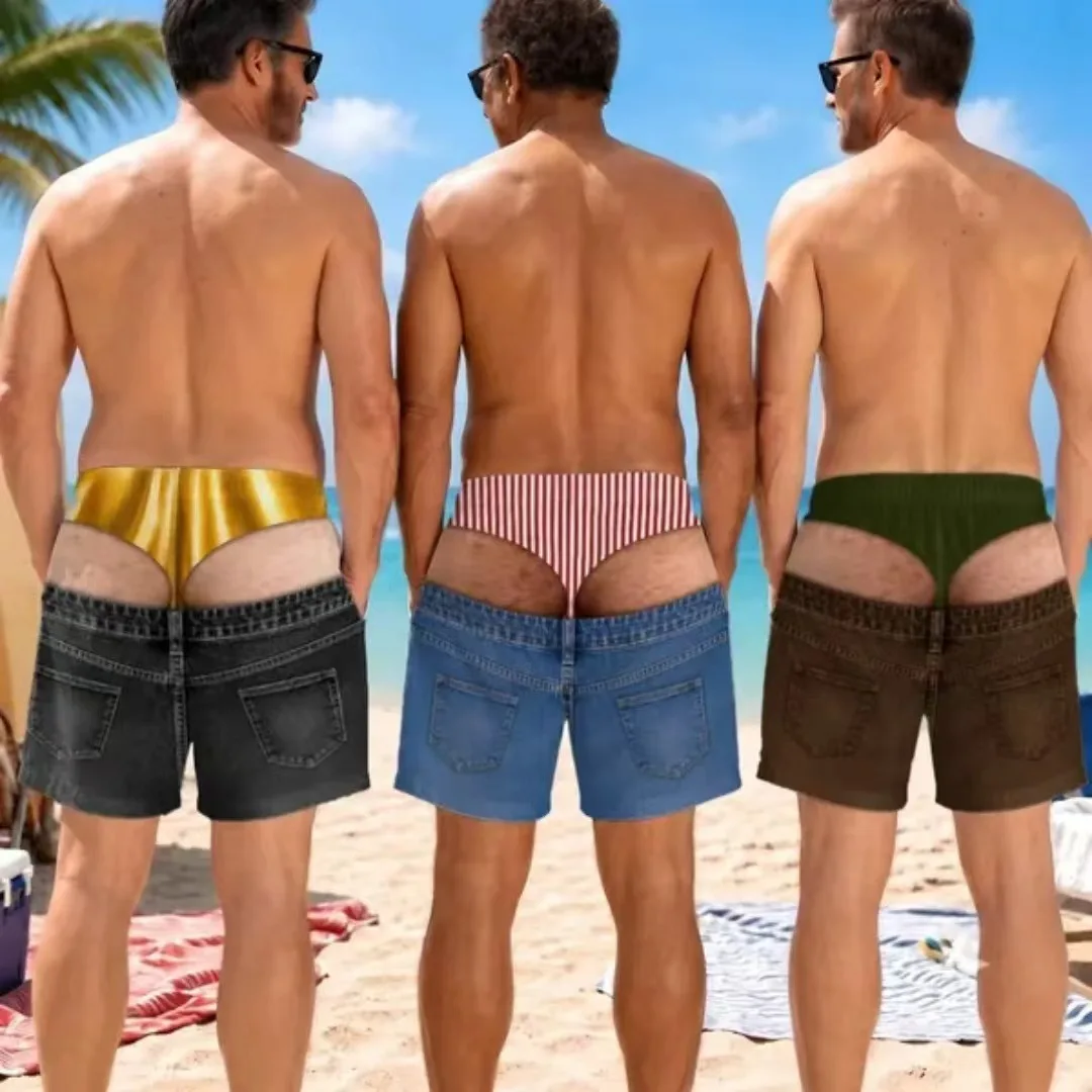 Funny Loose Beach Pants Vacation Casual 2026 Summer New Men 3d Print Vacation Beach Shorts Travel Gift for Men Surf Board Shorts