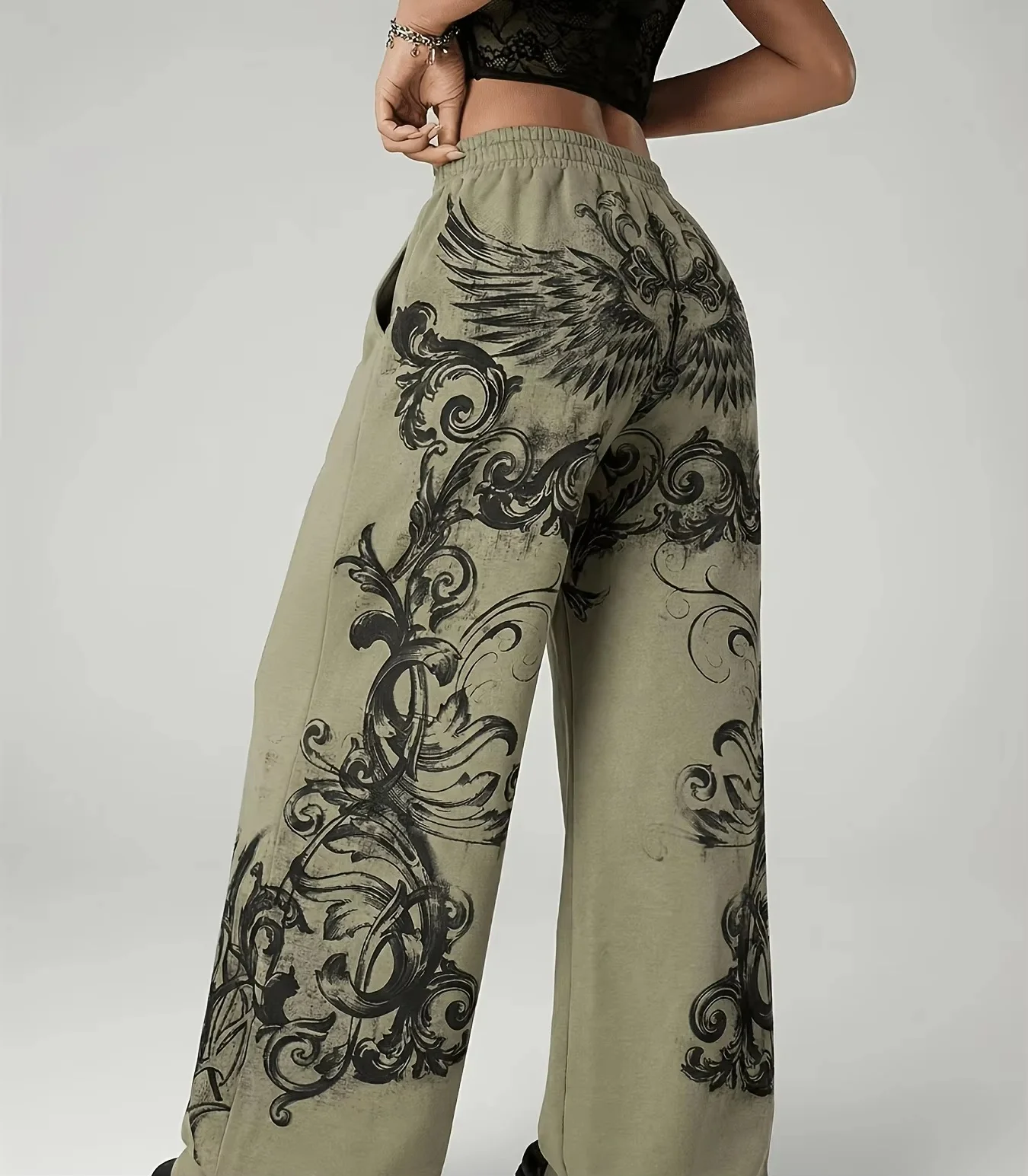 2026 Summer Fashion New Gothic Dark Punk Style 3D Printed Loose Outdoor Pants Street Harajuku Leisure Sports Loose Causal Pants