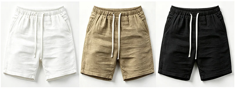 Men Linen Drawstring Waist Shorts Regular Fit Beach Resort Travel Daily Outdoor Vacation Casual Summer Walk Short Pants