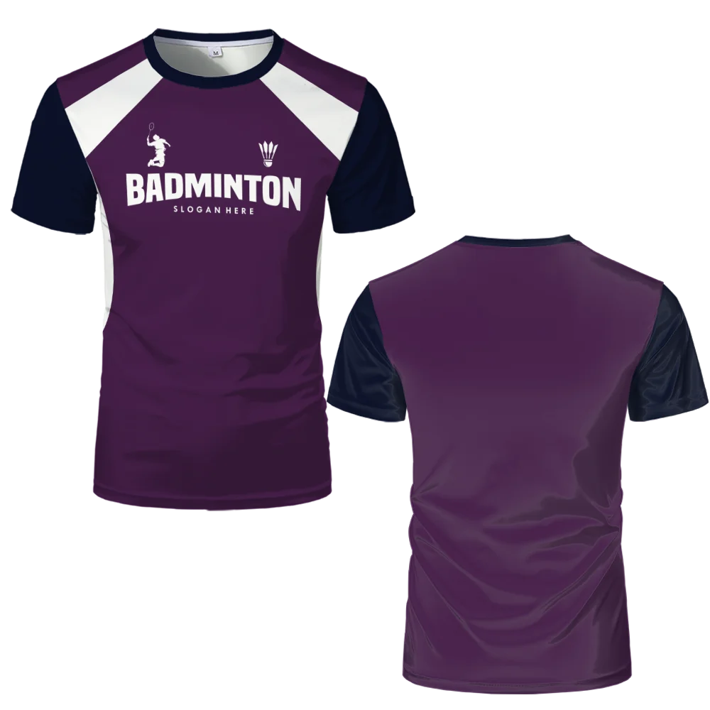 Badminton Jersey T Shirts Men & Women Quick Drying Sports Fitness T-shirt Breathable Round Neck Short Sleeved Training Tees