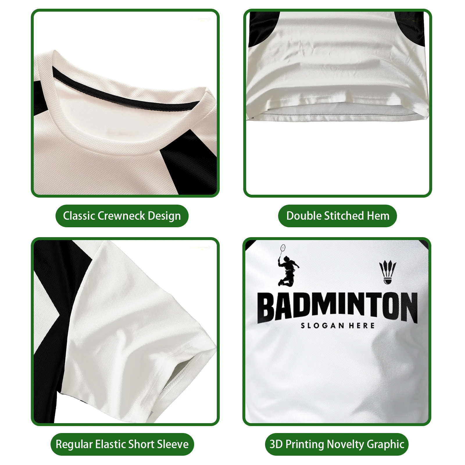 Badminton Jersey T Shirts Men & Women Quick Drying Sports Fitness T-shirt Breathable Round Neck Short Sleeved Training Tees