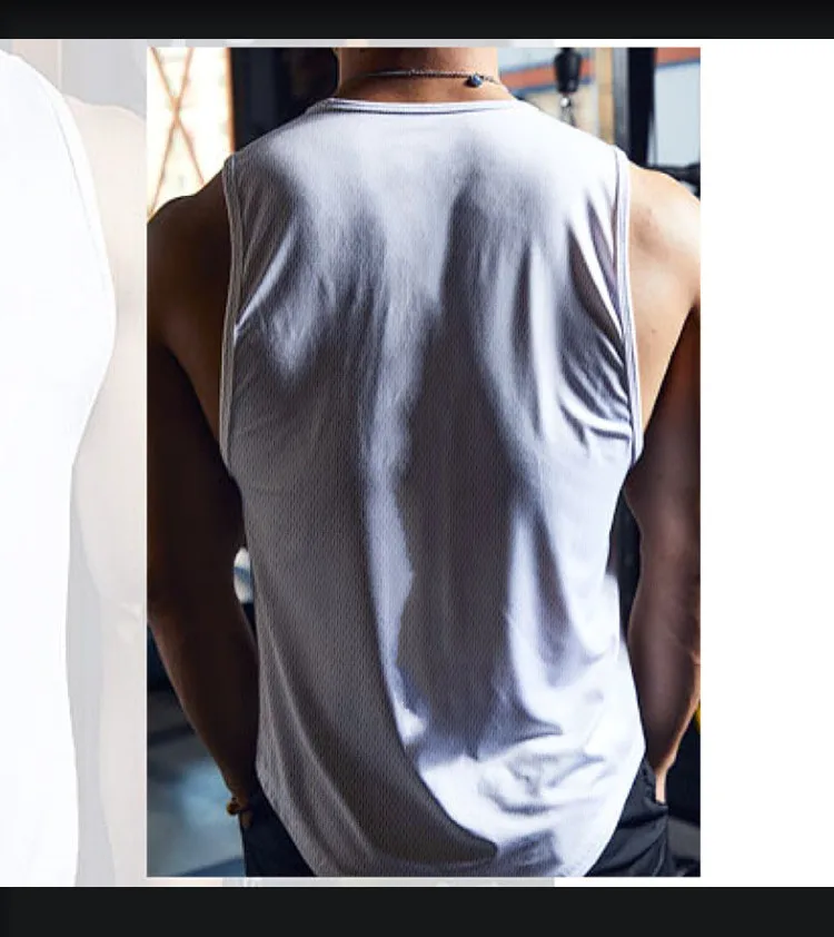 New Printed Sleeveless Vest, Loose Fit Fitness Sports Sleeveless T-shirt, Unisex