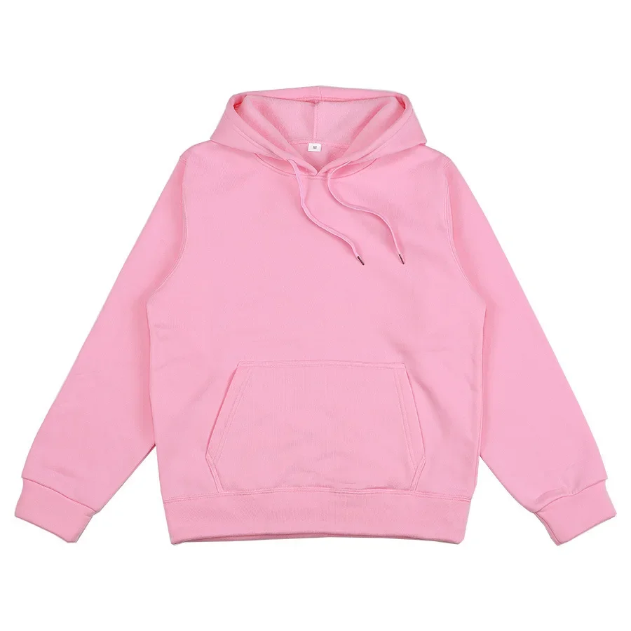 Men's and Women's Solid Color Pocket Hoodies Sports Fitness Sweatshirts Fashionable Casual Pullovers Multi Color