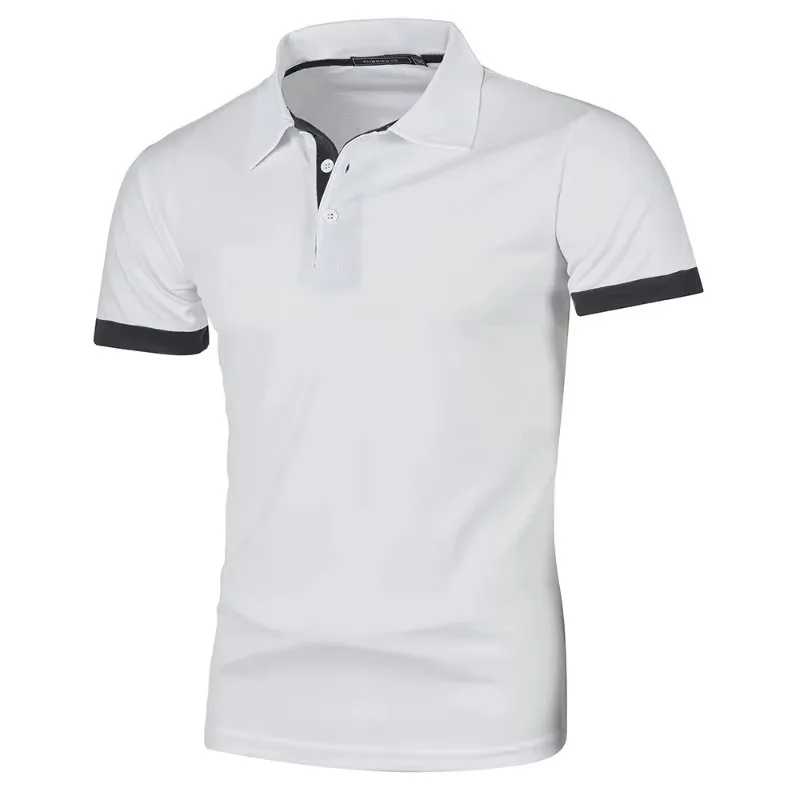 Summer Mens Polo Shirts Short Sleeve Sport T Shirt Quick Dry Athletic Workout Polo Lightweight Breathable Streetwear