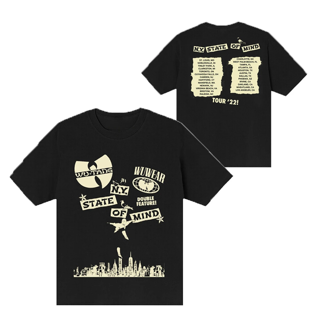 Classic Yellow Legendary Rap Group Wu Tang Band T-Shirt Cotton Graphic Tee Men Women Summer Streetwear