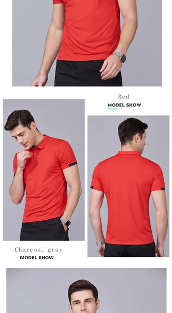 Quick Drying Short Sleeved Polo Shirt Golf Company Group Brand Breathable Lapel Sports Short Sleeved 8-Color Large