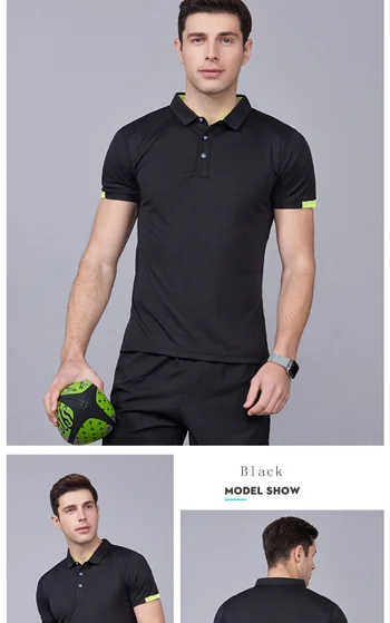 Quick Drying Short Sleeved Polo Shirt Golf Company Group Brand Breathable Lapel Sports Short Sleeved 8-Color Large