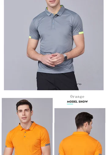 Quick Drying Short Sleeved Polo Shirt Golf Company Group Brand Breathable Lapel Sports Short Sleeved 8-Color Large