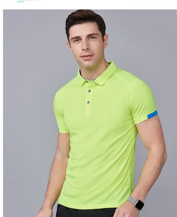 Quick Drying Short Sleeved Polo Shirt Golf Company Group Brand Breathable Lapel Sports Short Sleeved 8-Color Large