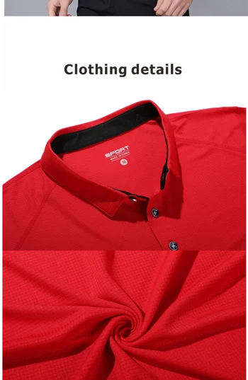 Quick Drying Short Sleeved Polo Shirt Golf Company Group Brand Breathable Lapel Sports Short Sleeved 8-Color Large