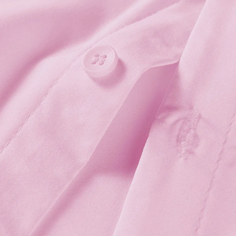 New Men's Business Casual Solid Color Short Sleeved Shirt for Summer Fashion No Ironing Comfortable and Versatile Top