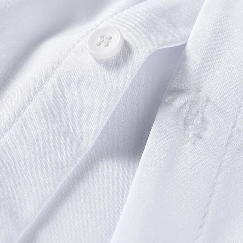 New Men's Business Casual Solid Color Short Sleeved Shirt for Summer Fashion No Ironing Comfortable and Versatile Top