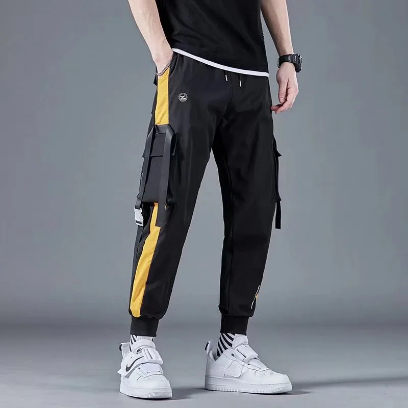 Men's New Pants, Men's Korean Style Trendy Loose Fitting Student Ins Nine Point Chic Casual Workwear Pants, Trendy Brand Ankle B