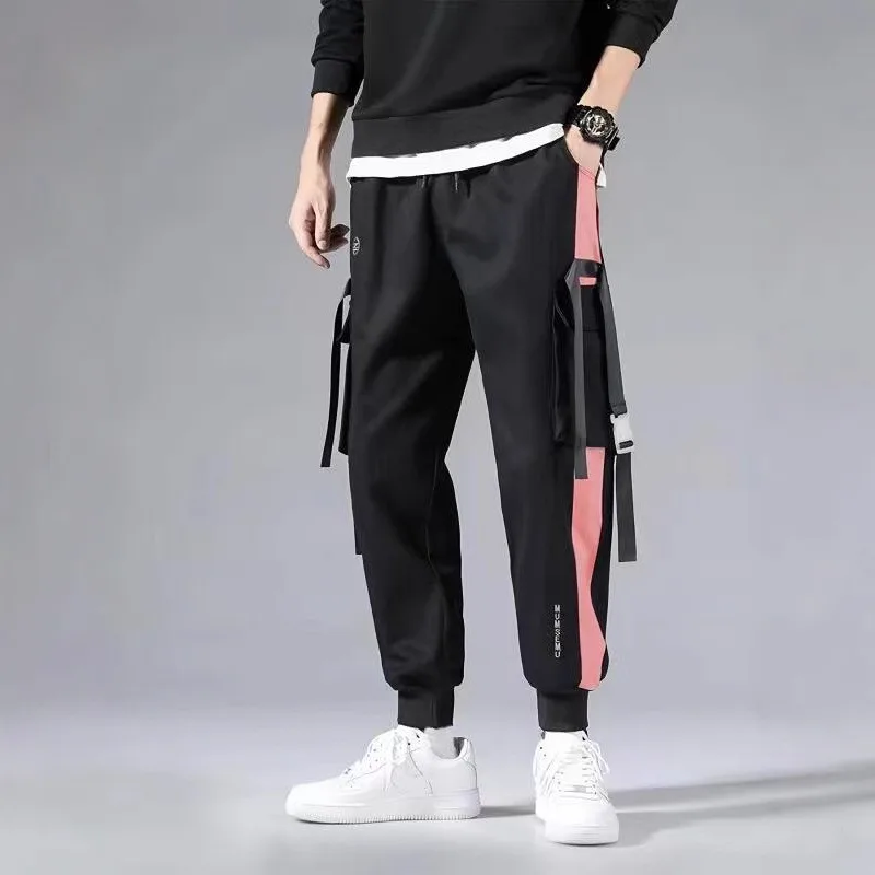 Men's New Pants, Men's Korean Style Trendy Loose Fitting Student Ins Nine Point Chic Casual Workwear Pants, Trendy Brand Ankle B