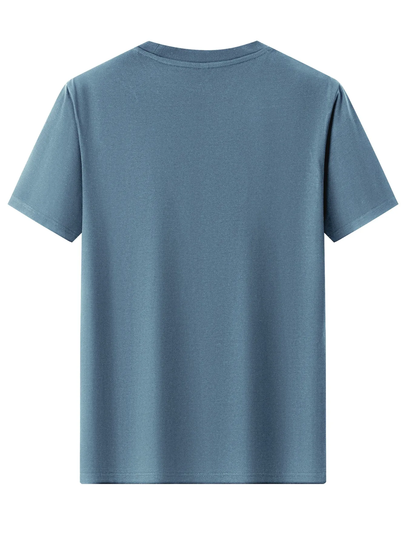 Men's Summer 100% Pure Cotton Casual Loose Black and White Lines Simple Geometric Pattern Round Neck Short Sleeved T-Shirt