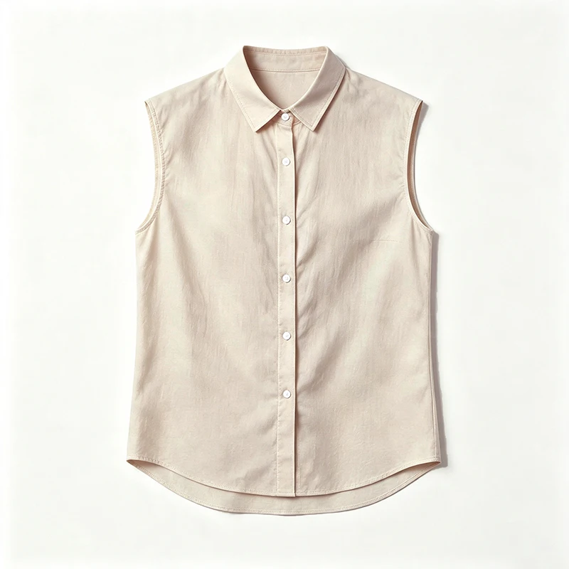 2026 Men's Sleeveless Cotton Linen Shirt Turn Down Collar Button Up Solid Regular Fit Summer Casual Beach Daily Outdoor Tops