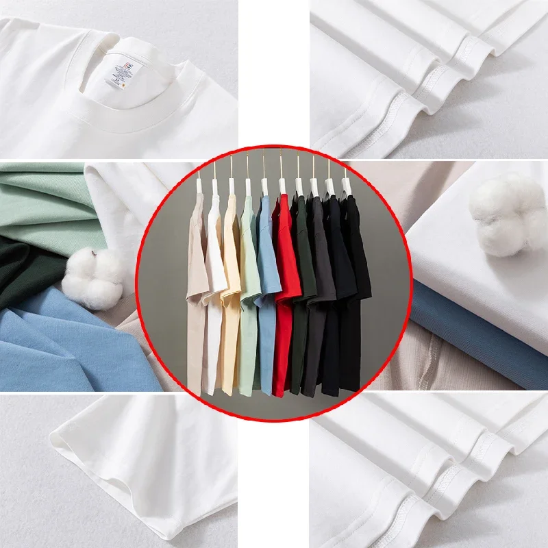 European Size 100% Pure Cotton Custom Men's T-Shirt Front and Back Logo Text Photos, Summer Breathable Short Sleeved Top2025