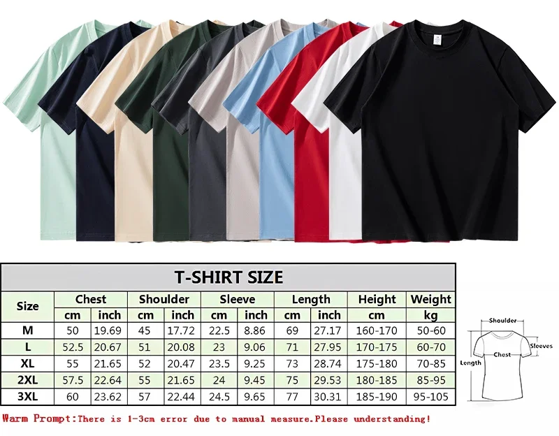 European Size 100% Pure Cotton Custom Men's T-Shirt Front and Back Logo Text Photos, Summer Breathable Short Sleeved Top2025