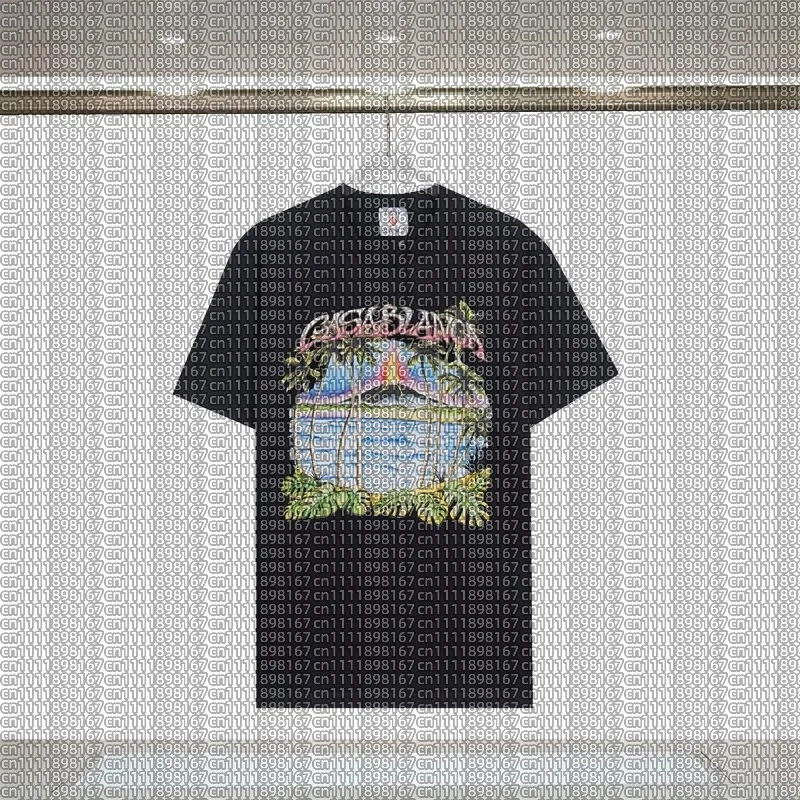 Cotton New Casablanca Dream Gate Printed T-shirt 2026 High Quality Loose Sports T-shirt Top for Men and Women Adults