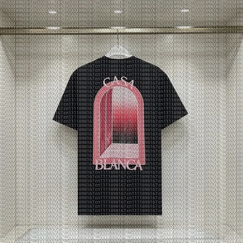 Cotton New Casablanca Dream Gate Printed T-shirt 2026 High Quality Loose Sports T-shirt Top for Men and Women Adults