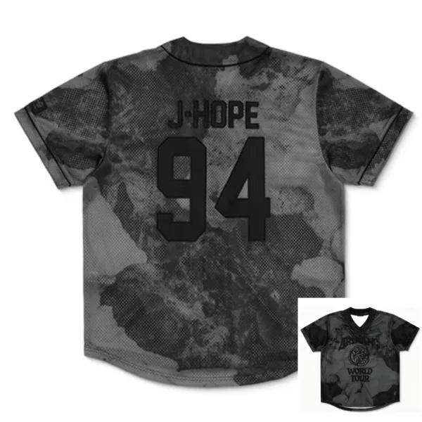 2026 Kpop J-Hope #94 BTS Arirang World Tour New Merch Unisex Jersey Oversized Breathable Men's Women's Y2k Quick-drying T-shirt