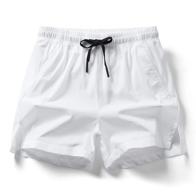 2026 New Summer Men's Sports and Leisure Shorts with Pockets, Solid Color, Lightweight, Suitable for Jogging and Beach Wear