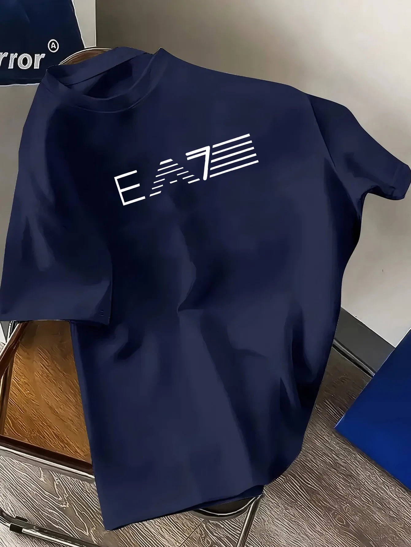 Summer new product printed men's round-neck pure cotton trendy short-sleeved T-shirt which is comfortable fashionable versatile