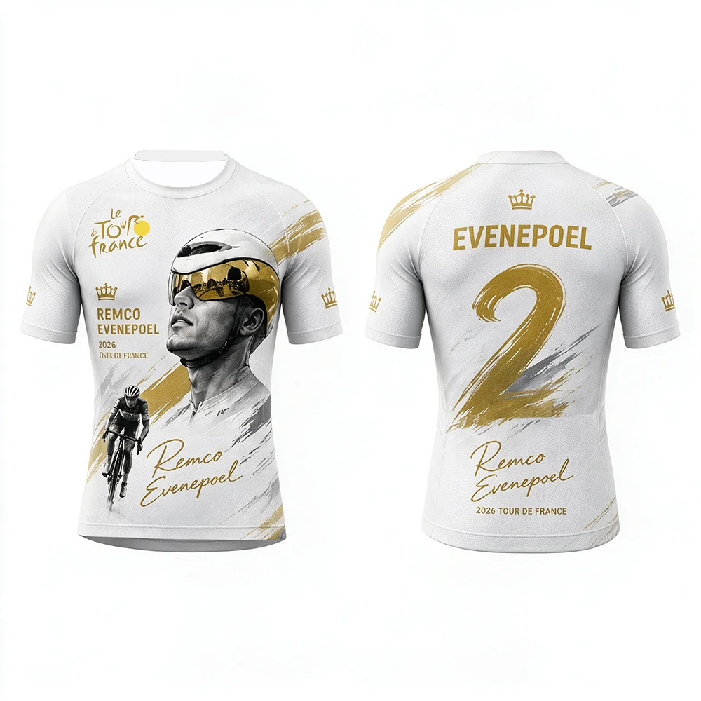 2026 Tour De France Champion Commemorative T-Shirt Pogacar Evenepoel Del Toro Printed Short Sleeve Tee Fan Bicycle Lover Gift