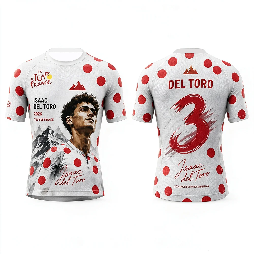 2026 Tour De France Champion Commemorative T-Shirt Pogacar Evenepoel Del Toro Printed Short Sleeve Tee Fan Bicycle Lover Gift