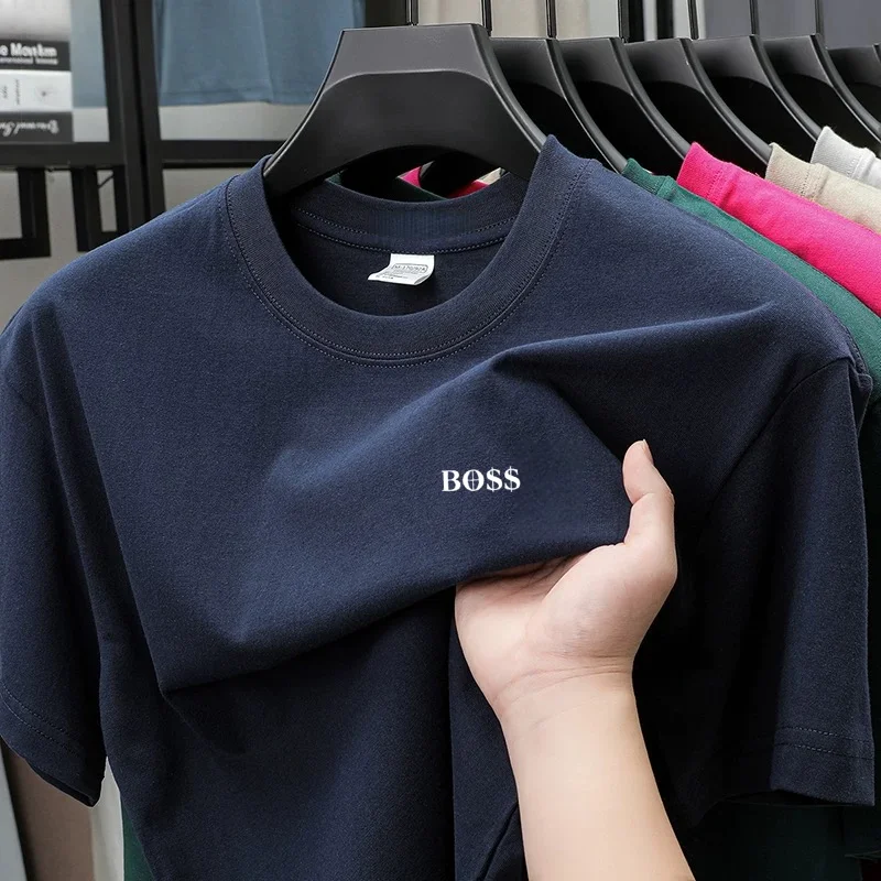 High end brand round neck short sleeved T-shirt print letters men's 2026 summer new casual breathable T-shirt