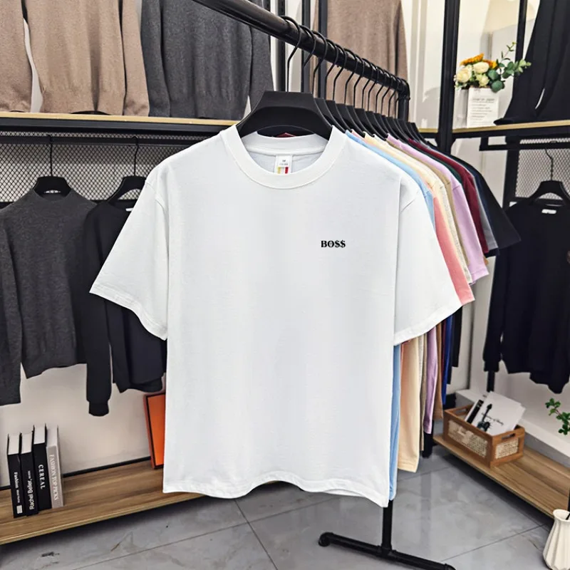 High end brand round neck short sleeved T-shirt print letters men's 2026 summer new casual breathable T-shirt