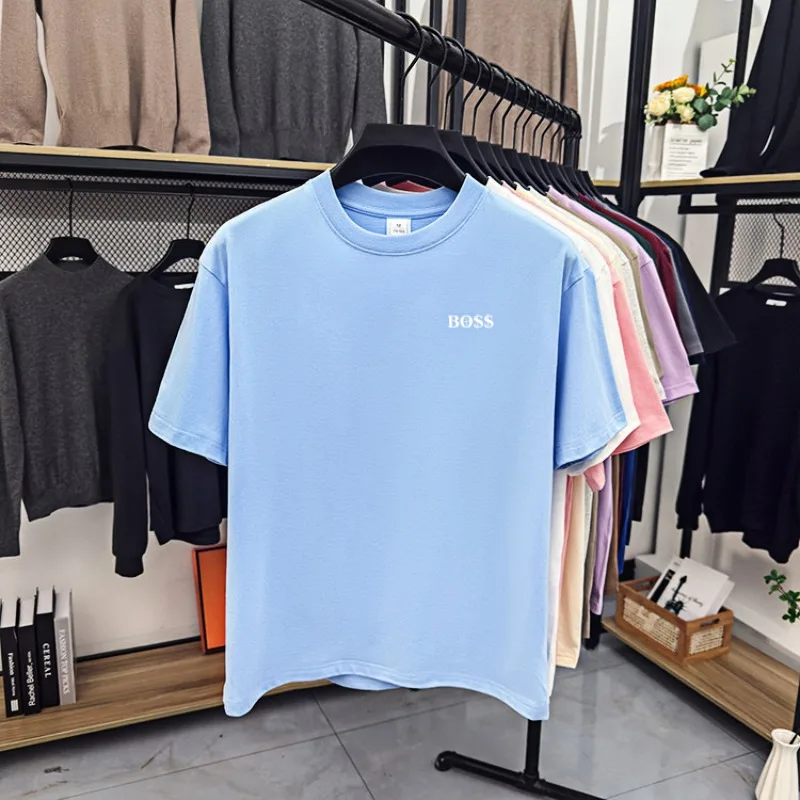 High end brand round neck short sleeved T-shirt print letters men's 2026 summer new casual breathable T-shirt
