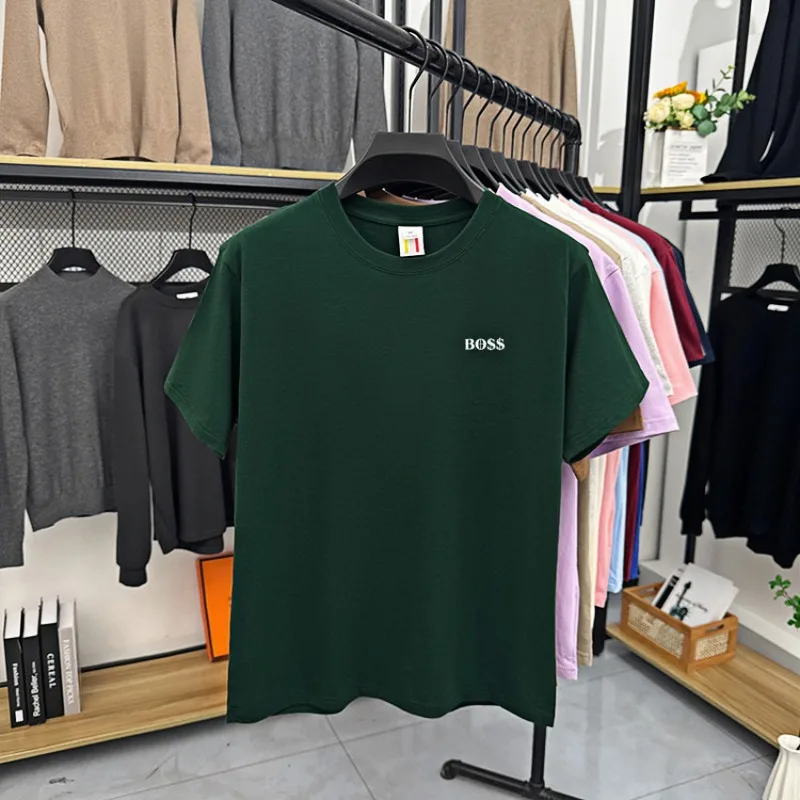 High end brand round neck short sleeved T-shirt print letters men's 2026 summer new casual breathable T-shirt