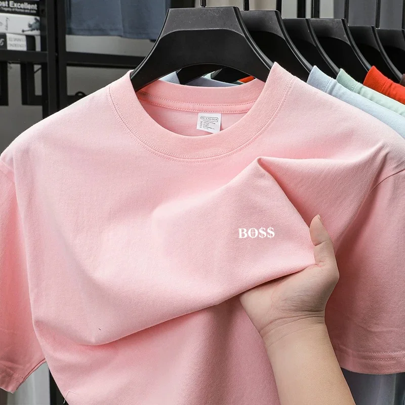 High end brand round neck short sleeved T-shirt print letters men's 2026 summer new casual breathable T-shirt