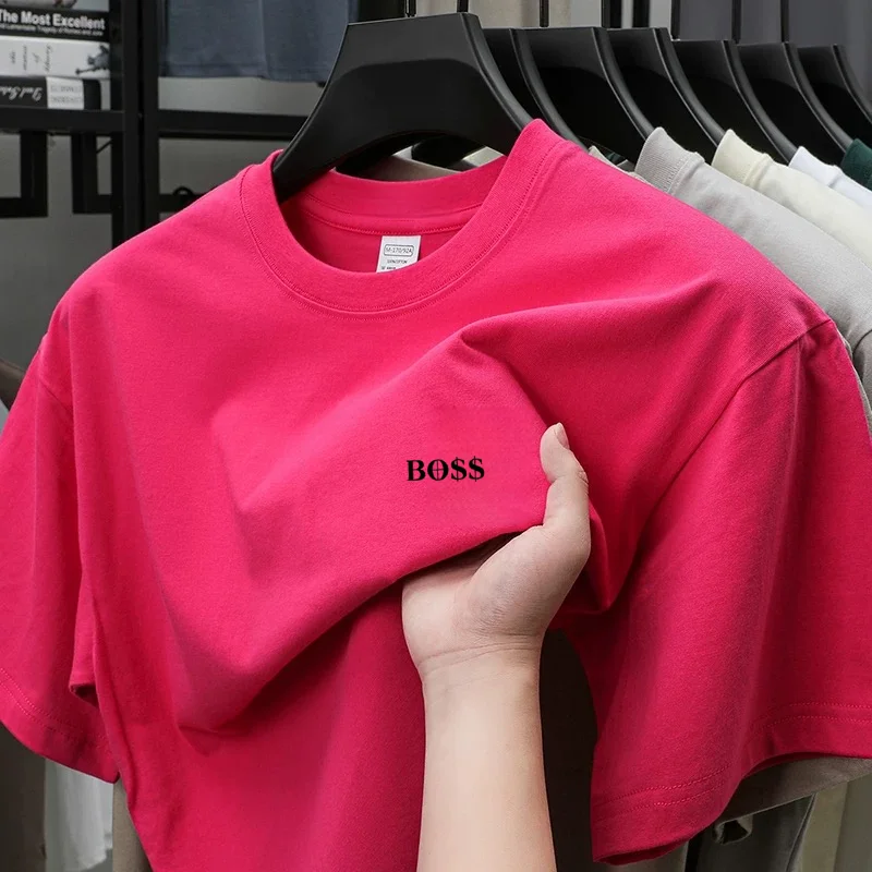 High end brand round neck short sleeved T-shirt print letters men's 2026 summer new casual breathable T-shirt