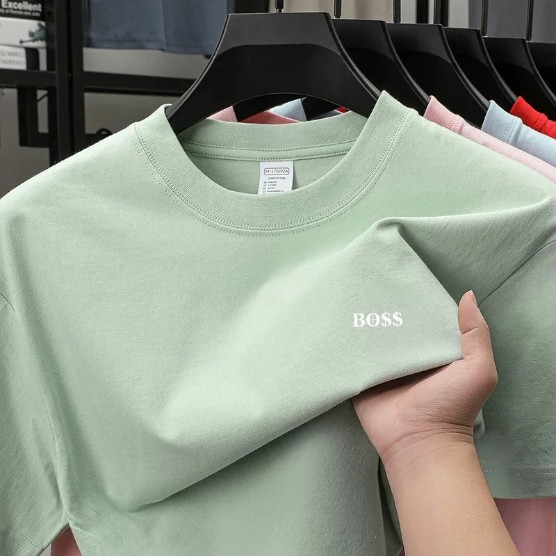 High end brand round neck short sleeved T-shirt print letters men's 2026 summer new casual breathable T-shirt