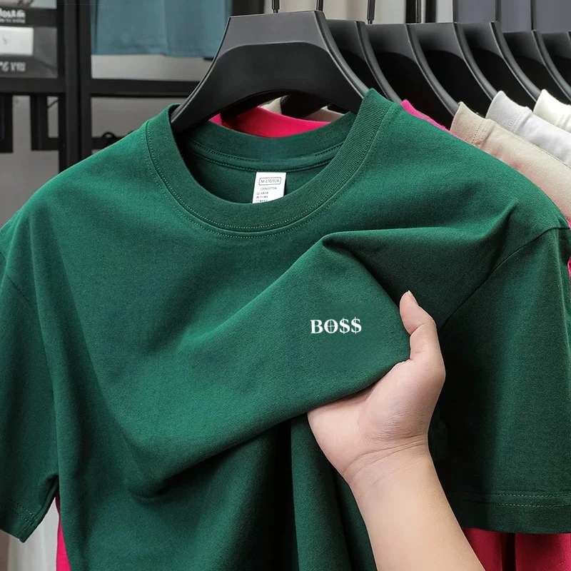High end brand round neck short sleeved T-shirt print letters men's 2026 summer new casual breathable T-shirt