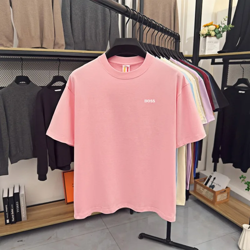 High end brand round neck short sleeved T-shirt print letters men's 2026 summer new casual breathable T-shirt