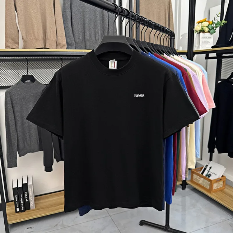 High end brand round neck short sleeved T-shirt print letters men's 2026 summer new casual breathable T-shirt