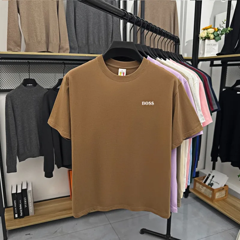 High end brand round neck short sleeved T-shirt print letters men's 2026 summer new casual breathable T-shirt