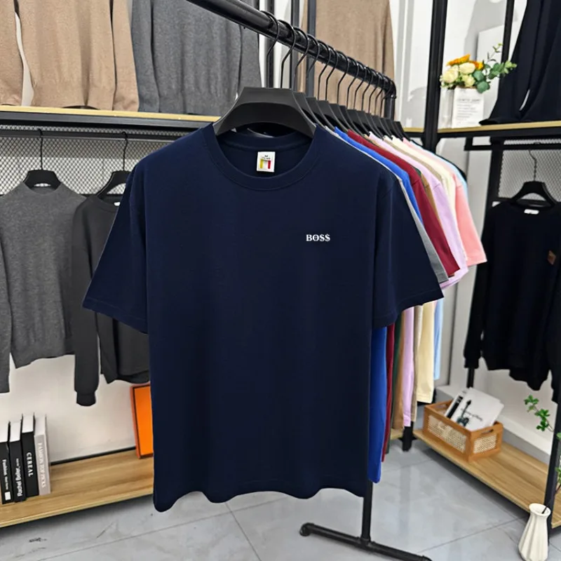 High end brand round neck short sleeved T-shirt print letters men's 2026 summer new casual breathable T-shirt