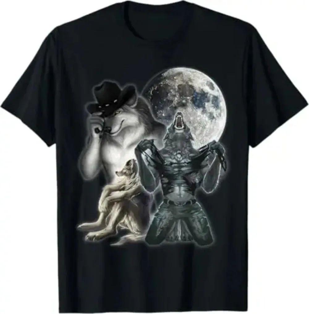 Short Sleeved Y2k Tshirt If They Talk Behind Your Back Fart Humor Funny Hide Your Wife The Alpha Is Here Saying Wolf Graphic