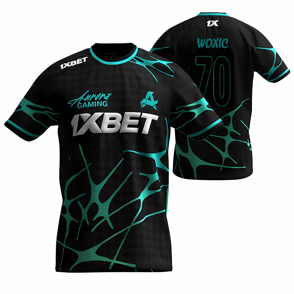 Aurora Gaming E-sports Club New Summer Uniforms CS2 ESL Pro League Training Jerseys Player Customized T-shirts Boys Gifts Tops