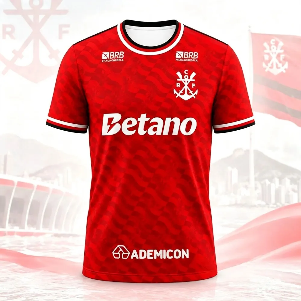 2026 New Flamengo 3D Football Jersey Men Summer Sports Football Fans Fashion T-shirt Breathable Quick Drying Clothing Unisex