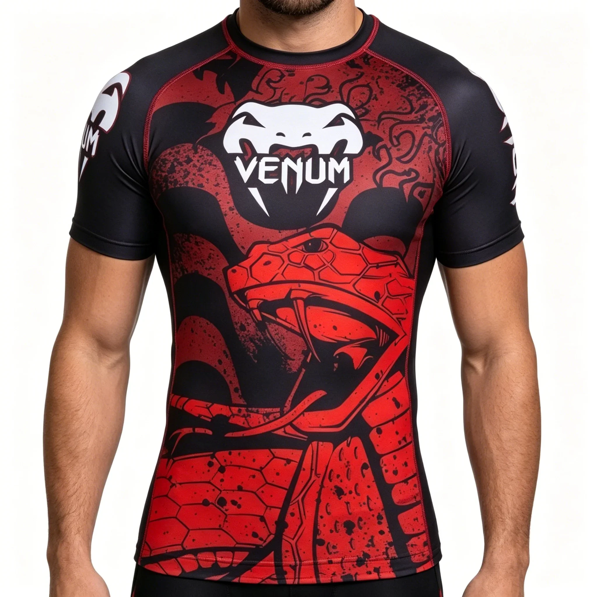 2026 Summer Men's Sports Compression Short-sleeve T-shirt Quick-dry Breathable Gym Training Top