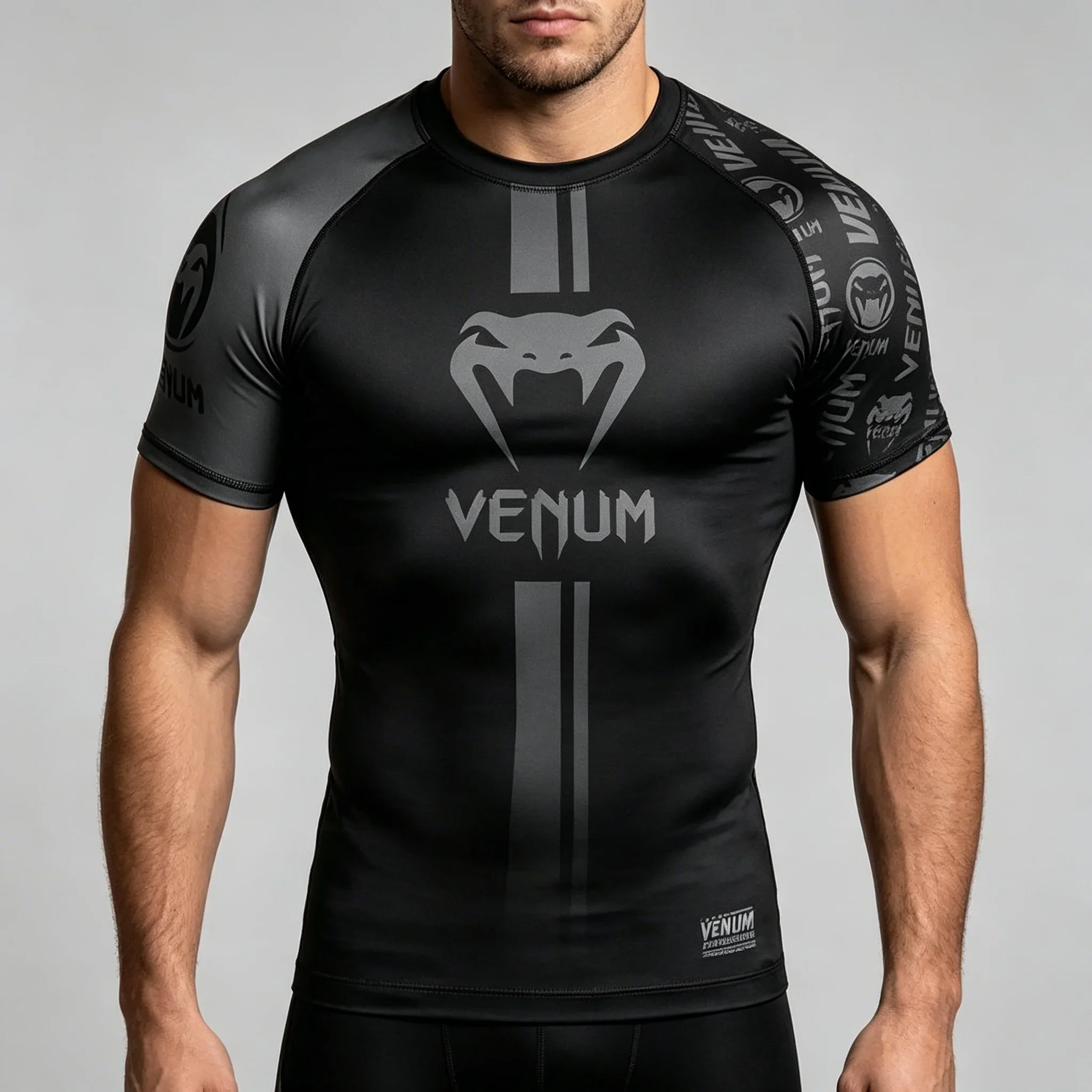 2026 Summer Men's Sports Compression Short-sleeve T-shirt Quick-dry Breathable Gym Training Top