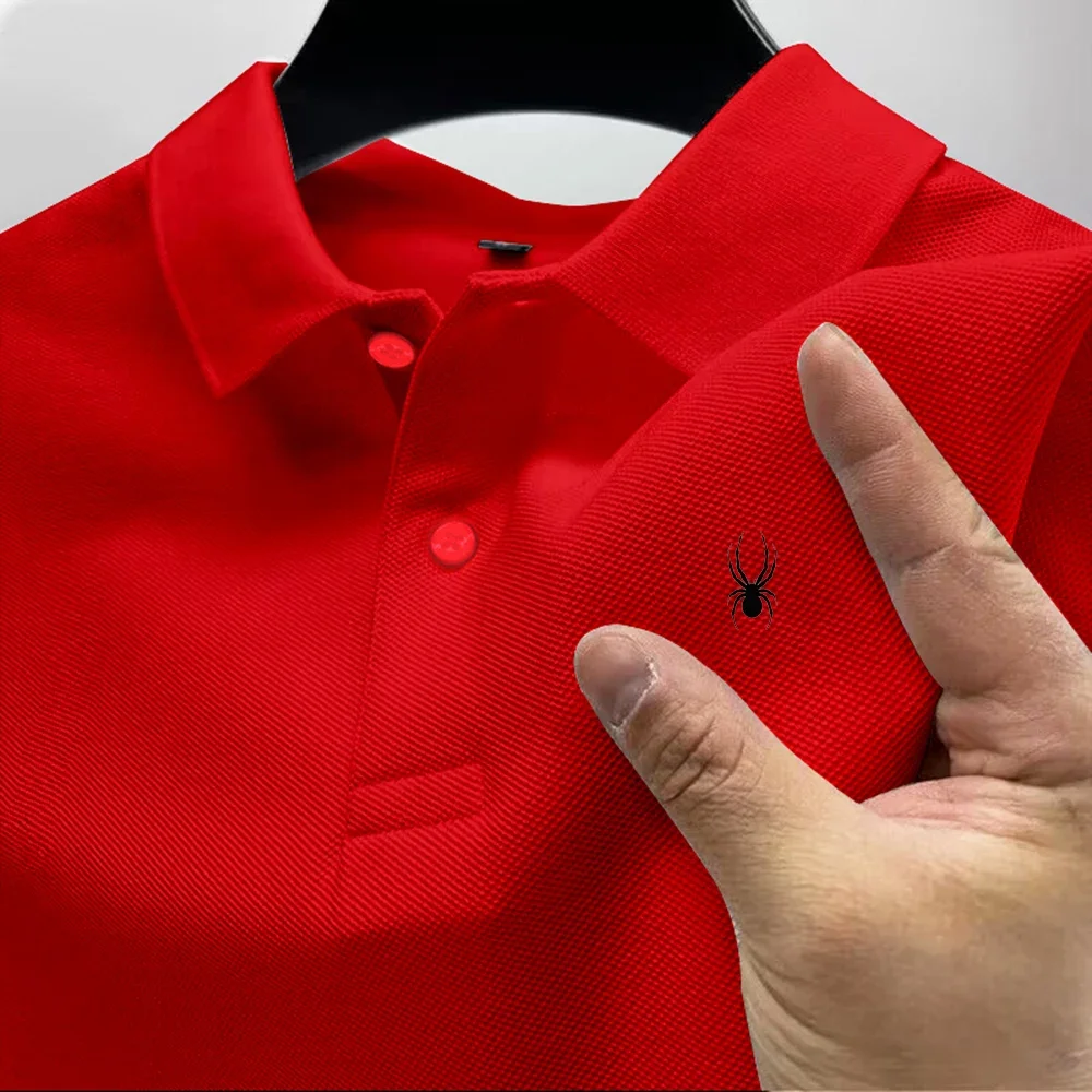 2026 Hot Sale Men's Summer Casual Breathable Comfortable Polo Shirt Men's Solid Color High Quality Short Sleeve T-Shirt 